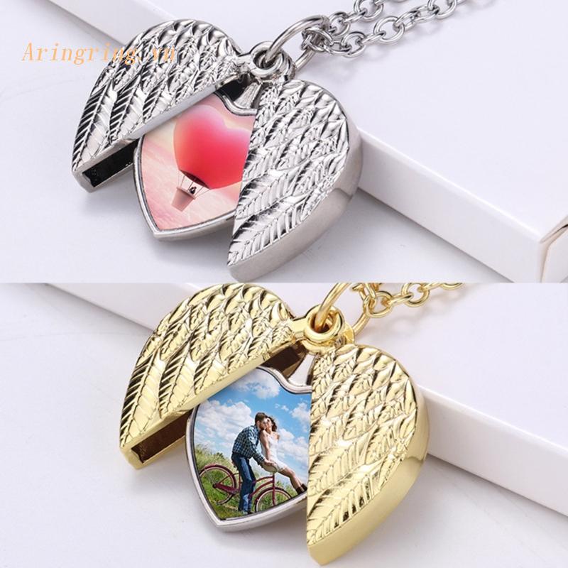 Arin Dây Chuyền Mặt Hình Trái Tim Đôi Cánh Thiên Thần Rỗng Chưa Pha Trộn Có Thể Khóa
