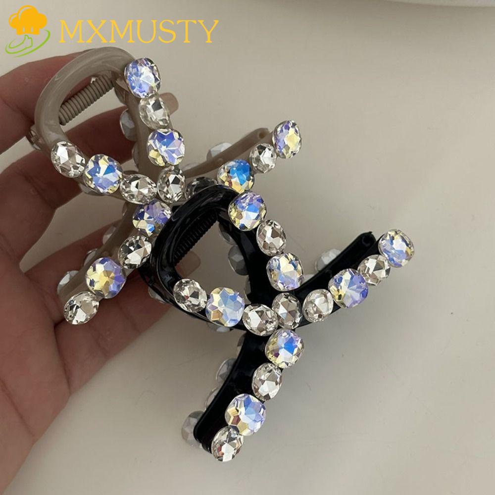 Kẹp Tóc Acrylic Hình Chữ Thập Cá Tính Hợp Thời Trang|Kẹp Tóc Cá Mập Đính Đá Phong Cách Vintage