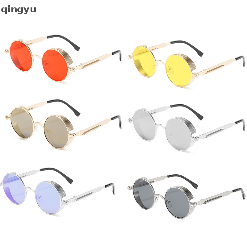 Kính Mát Gọng Tròn Kim Loại Chất Lượng Cao Thời Trang Phong Cách Gothic Steampunk Cổ Điển