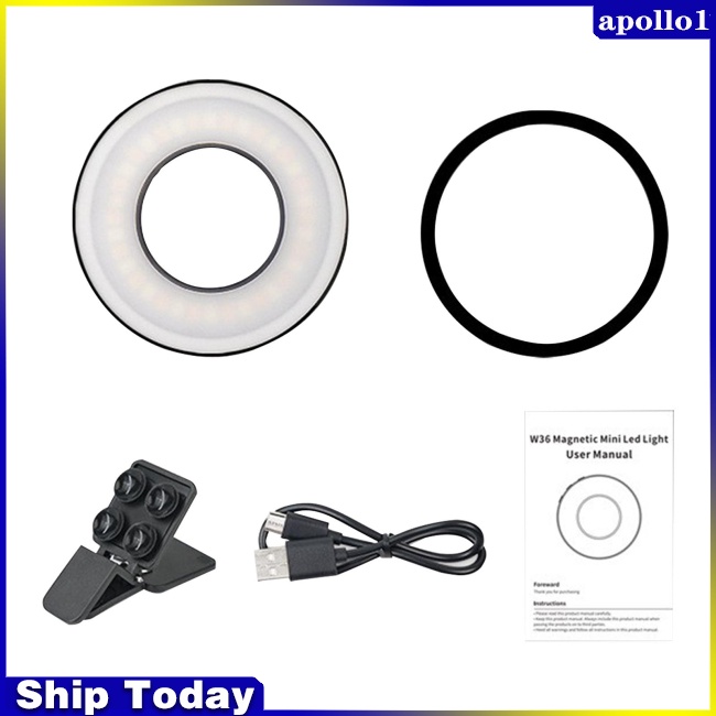 Đèn Led Trợ Sáng APO W36 Hỗ Trợ Selfie Cho Điện Thoại