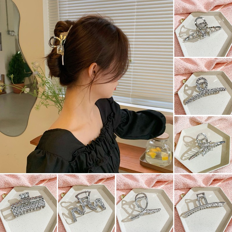 Kẹp Tóc Hình Cá Mập Đính Ngọc Trai Giả Bằng Kim Loại Cao Cấp Thời Trang Mùa Hè