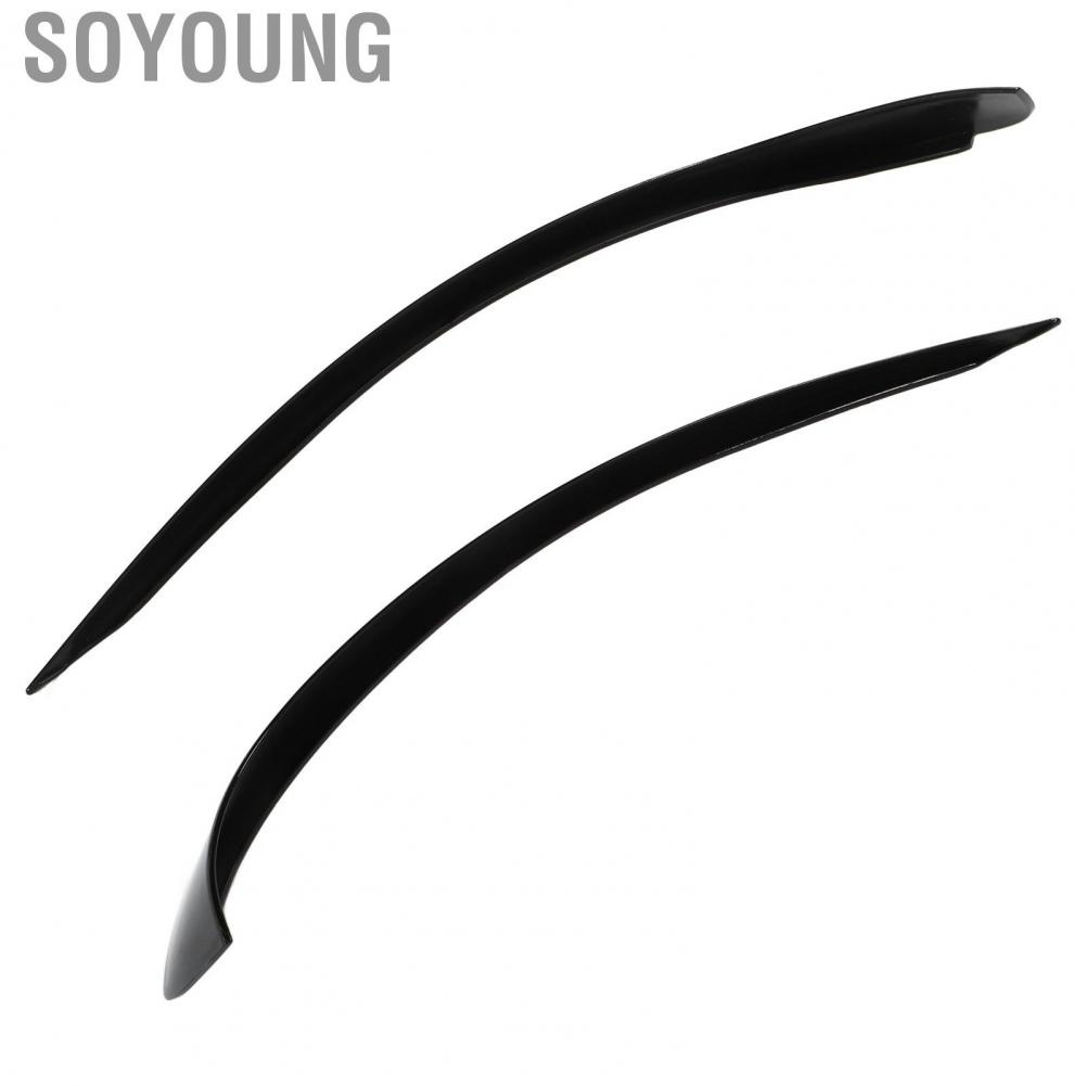 Soyoung Front Bumper Air Vent Trim  Weatherproof Splitter Spoiler Stylish Decor Glossy Black for Vehicle