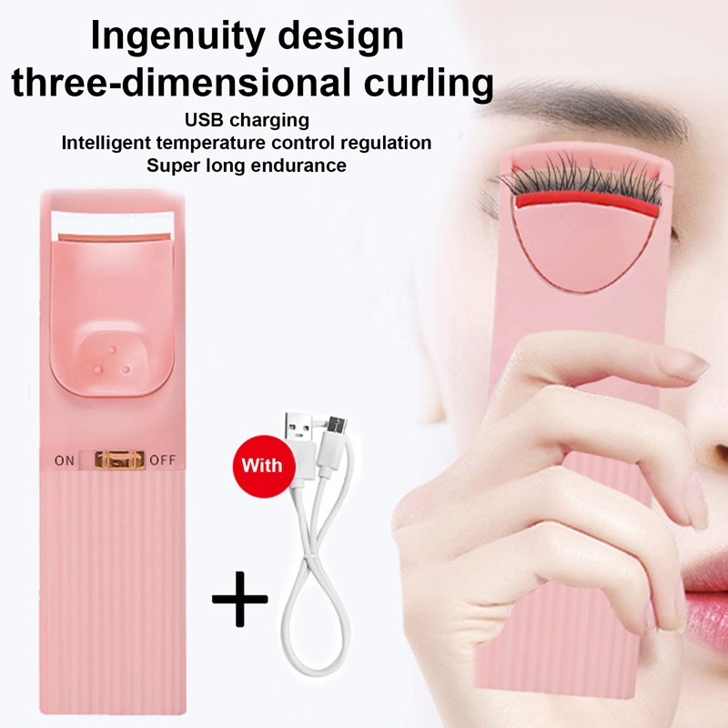 Dụng Cụ Uốn Lông Mi Cầm Tay Mini Có Thể Sạc Lại Tiện Dụng