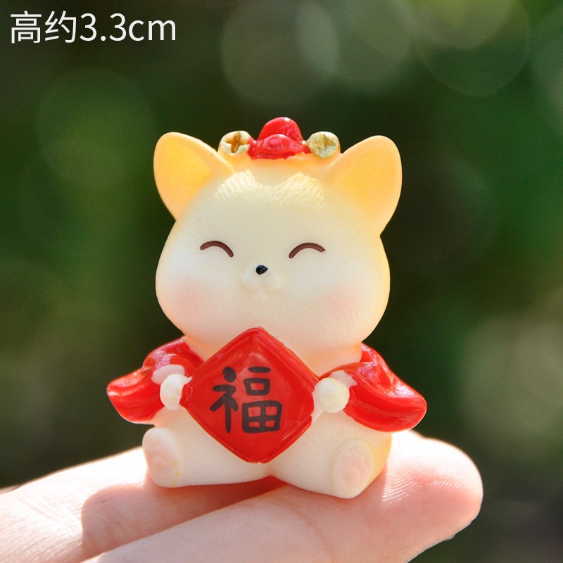 Mô Hình Tiểu Cảnh "Tượng Mèo Tài Lộc Mini" Trang Trí Sen Đá, Sân Vườn/ Chậu Cây, DYI, Terrarium