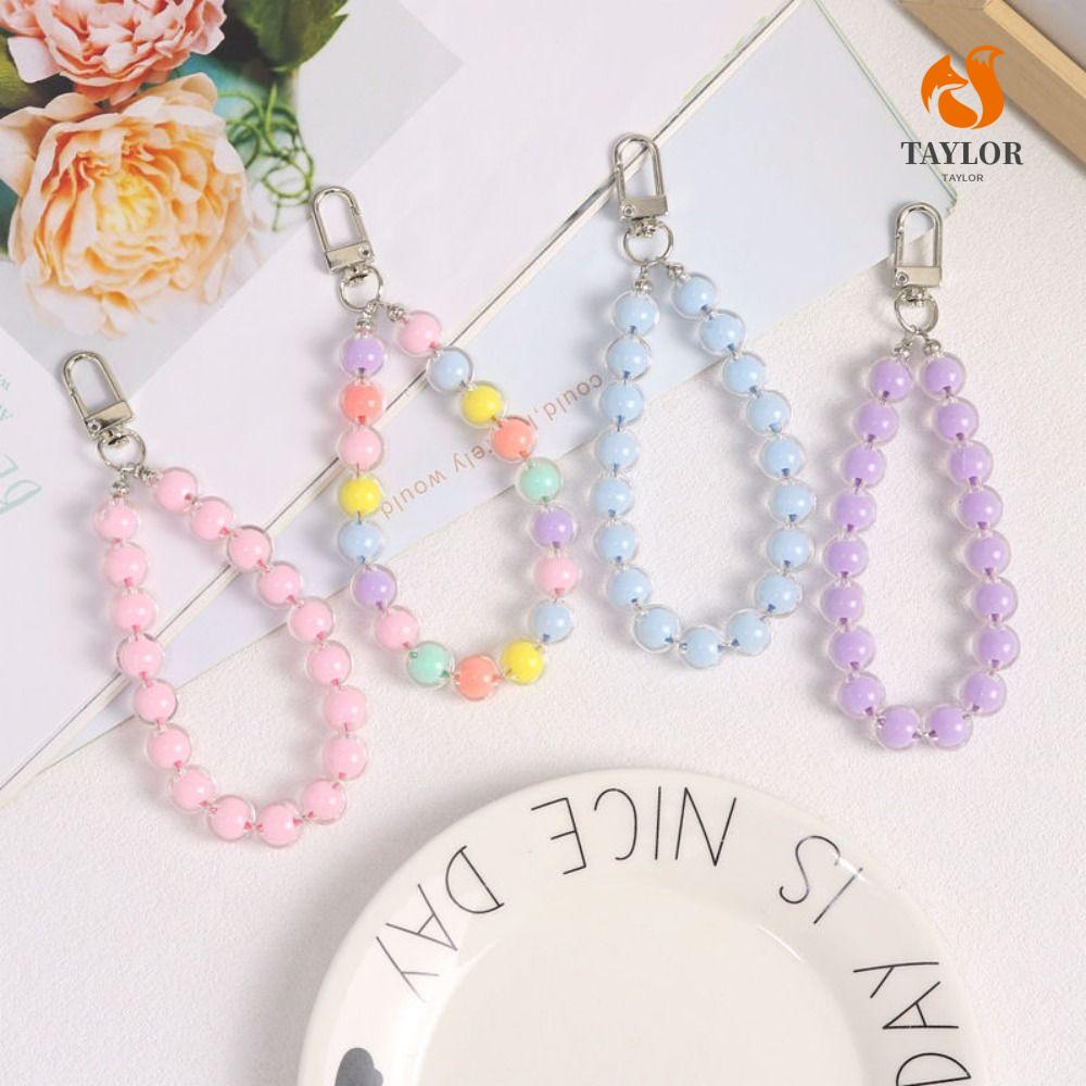 Taylor1 Dây Đeo Cổ Tay Xỏ Hạt Màu Kẹo Chống Rơi Trang Sức Cho Điện Thoại