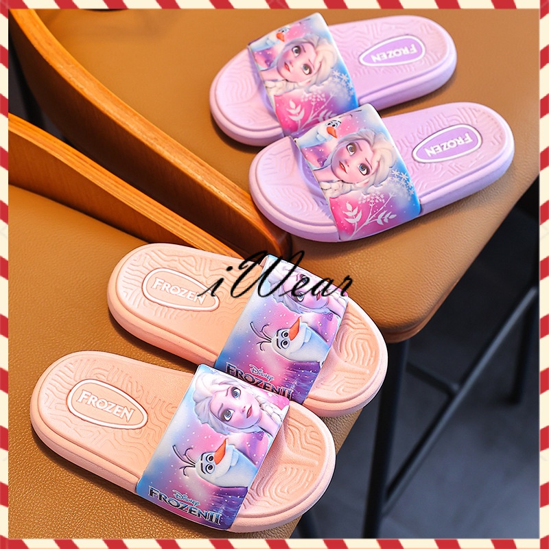 Dép công chúa Aisha cho bé gái, Phim hoạt hình mùa hè gia đình Dép đế mềm, Dép phòng tắm chống trượt cho trẻ em, Dép đi biển, Dép SPA, Frozen