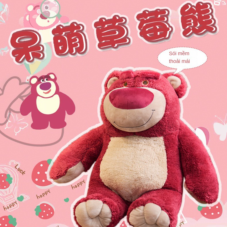 Thú Nhồi Bông Hình Gấu Dâu Tây Đáng Yêu Cho Bé