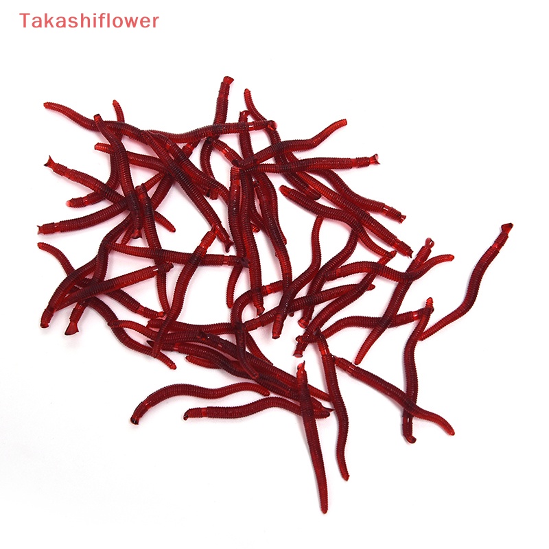 Set 50 Mồi Câu Cá Giả Hình Sâu Mềm 35mm Chất Lượng Cao