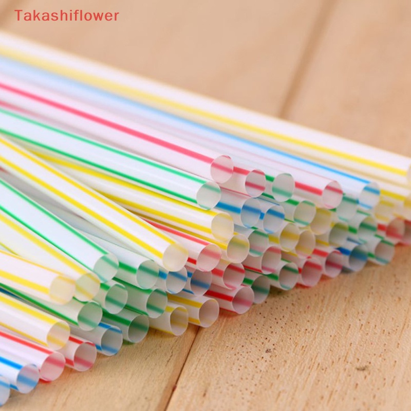 Set 100 Ống Hút Nhựa Linh Hoạt Có Thể Uốn Cong Tiện Dụng