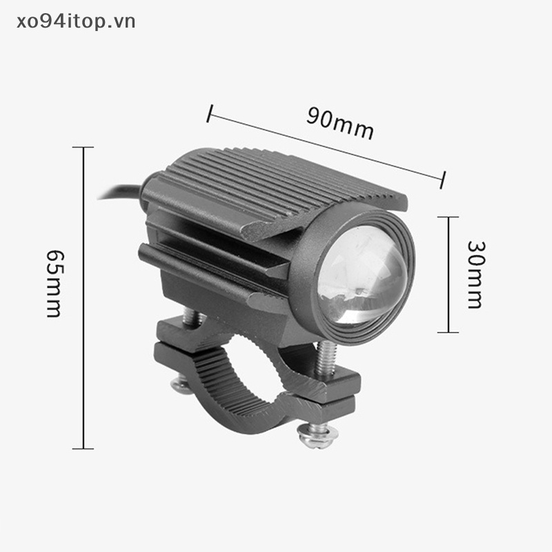 Set 1 / 2 Đèn Pha LED 9-85V Ánh Sáng Trắng / Vàng Dành Cho Xe Mô Tô