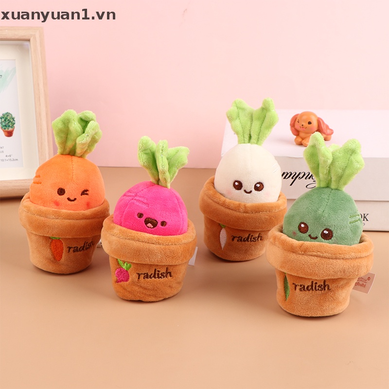 Móc Khóa Hình Củ Cà Rốt Nhồi Bông Đáng Yêu