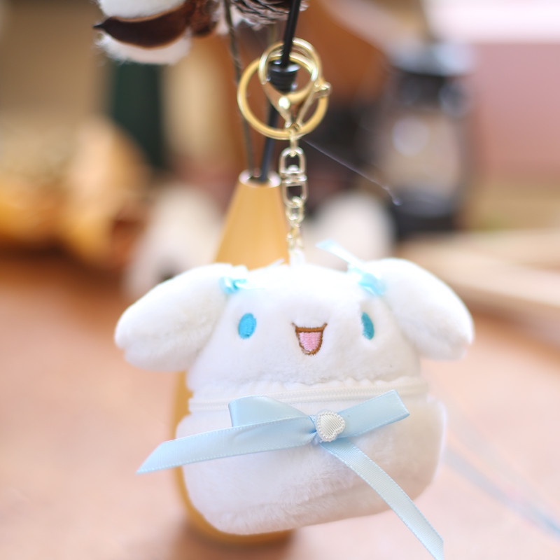 SANRIO Túi Đựng Mỹ Phẩm / Tiền Xu / Đồ Chơi Nhồi Bông Hình Kuromi Melody Cinnamoroll Purin SY2 YS2 Cho Bé Gái