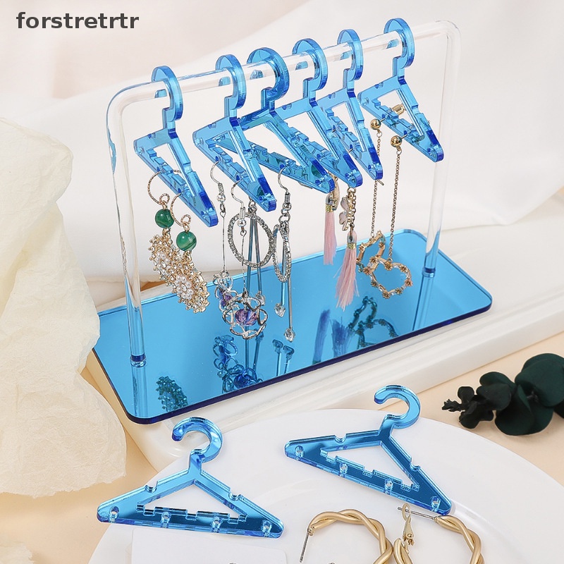 1 Bộ Giá Đỡ Phơi Khô Quần Áo / Bông Tai Trang Trí Nhà Búp Bê Tỉ Lệ 1: 12