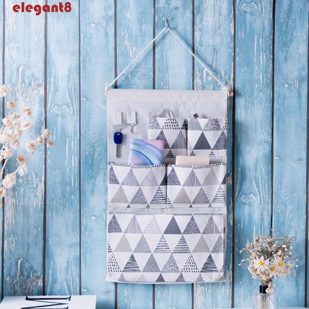 Túi Treo Đựng Đồ Chơi / Trang Sức / Mỹ Phẩm Bằng Vải Lanh Cotton Có Thể Giặt Rửa