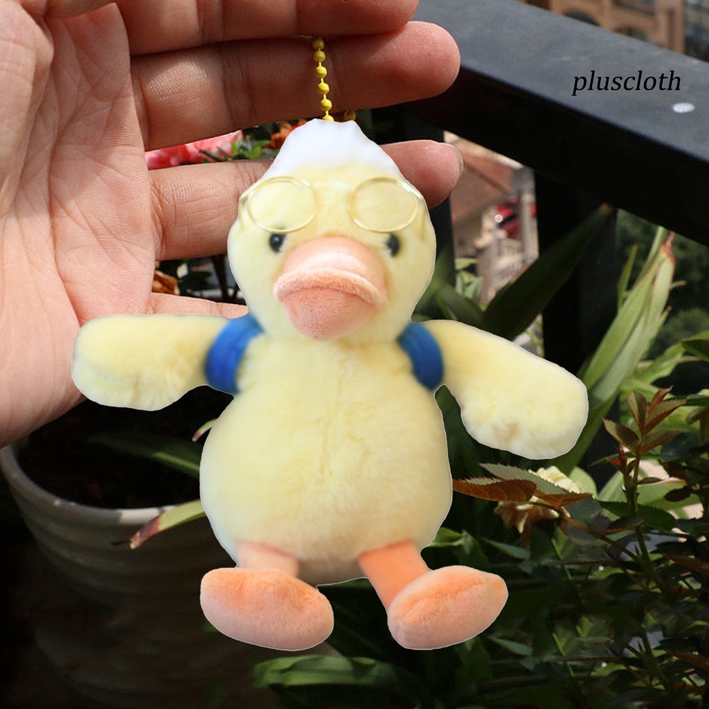 Thú Nhồi Bông Hình Vịt Đeo Chéo 14cm Trang Trí Túi Xách / Mắt Kính