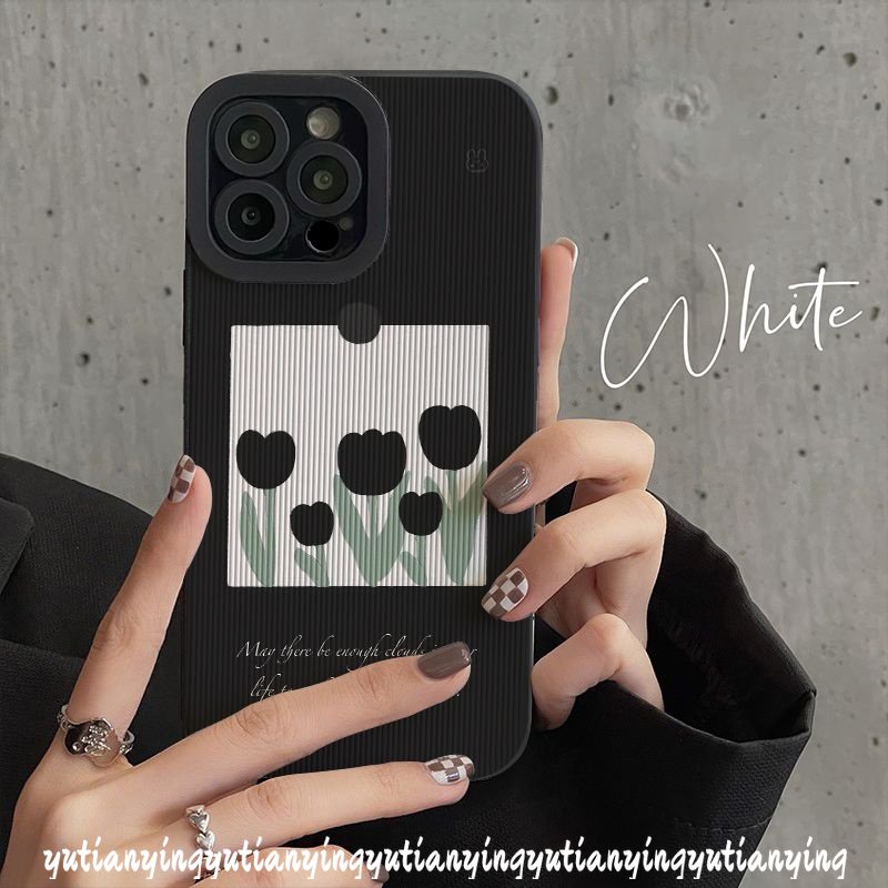 Ốp Điện Thoại Silicon Mềm Chống Sốc In Hình Hoa Tulip Cho IPhone 7Plus XR 11 14 13 12 Pro MAX 7 8 Plus XS X MAX