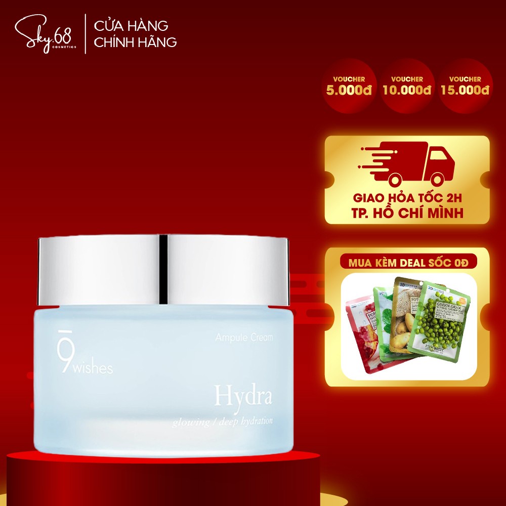 Kem Dưỡng Ẩm 9 Wishes Hydra Ampule Cream 50ml