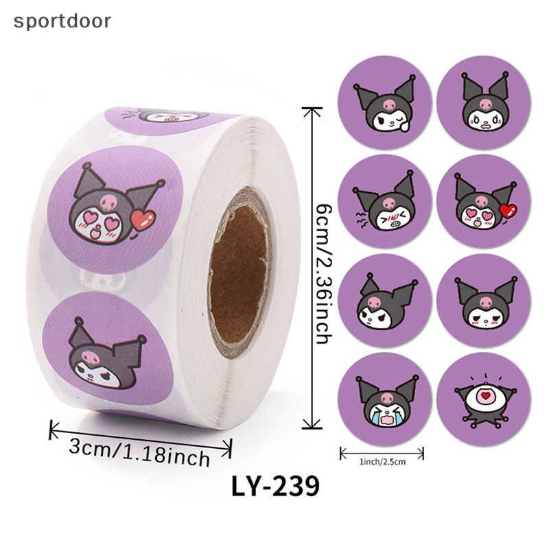 Bộ 500 Miếng Dán Họa Tiết Kuromi Hoạt Hình Dễ Thương Trang Trí Đa Ứng Dụng