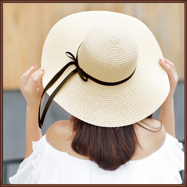 Mũ Rơm Thoáng Khí Có Thể Gấp Gọn Thời Trang Mùa Hè Cho Nữ
