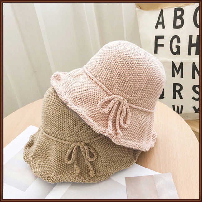 Mũ Tai Bèo Dệt Kim Đính Nơ Phong Cách Vintage Cho Nữ