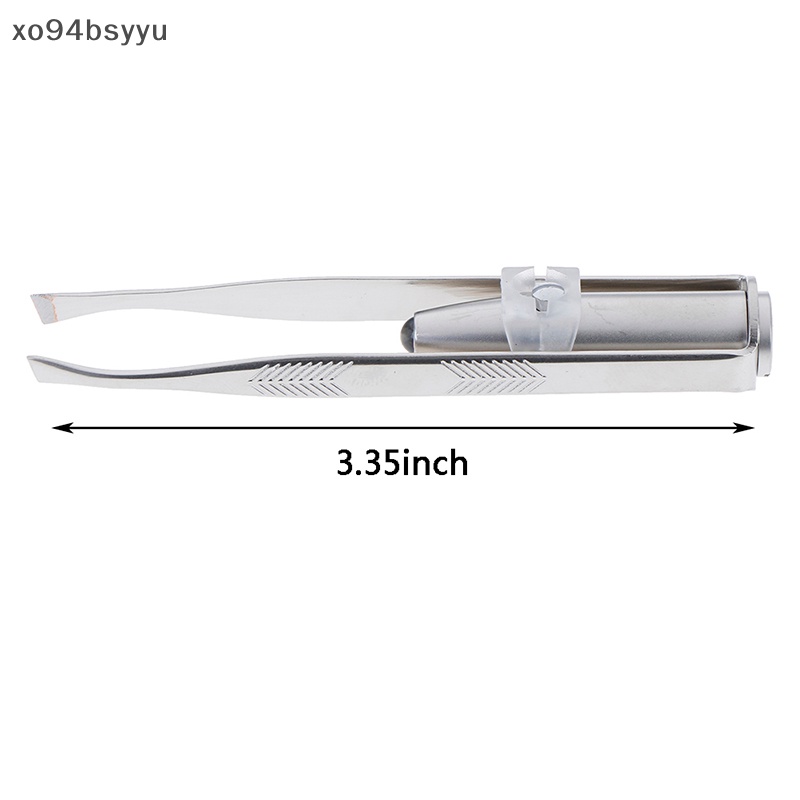 1 Nhíp Tỉa Lông Mày Xo94Bsyu Bằng Thép Không Gỉ Có Đèn Led