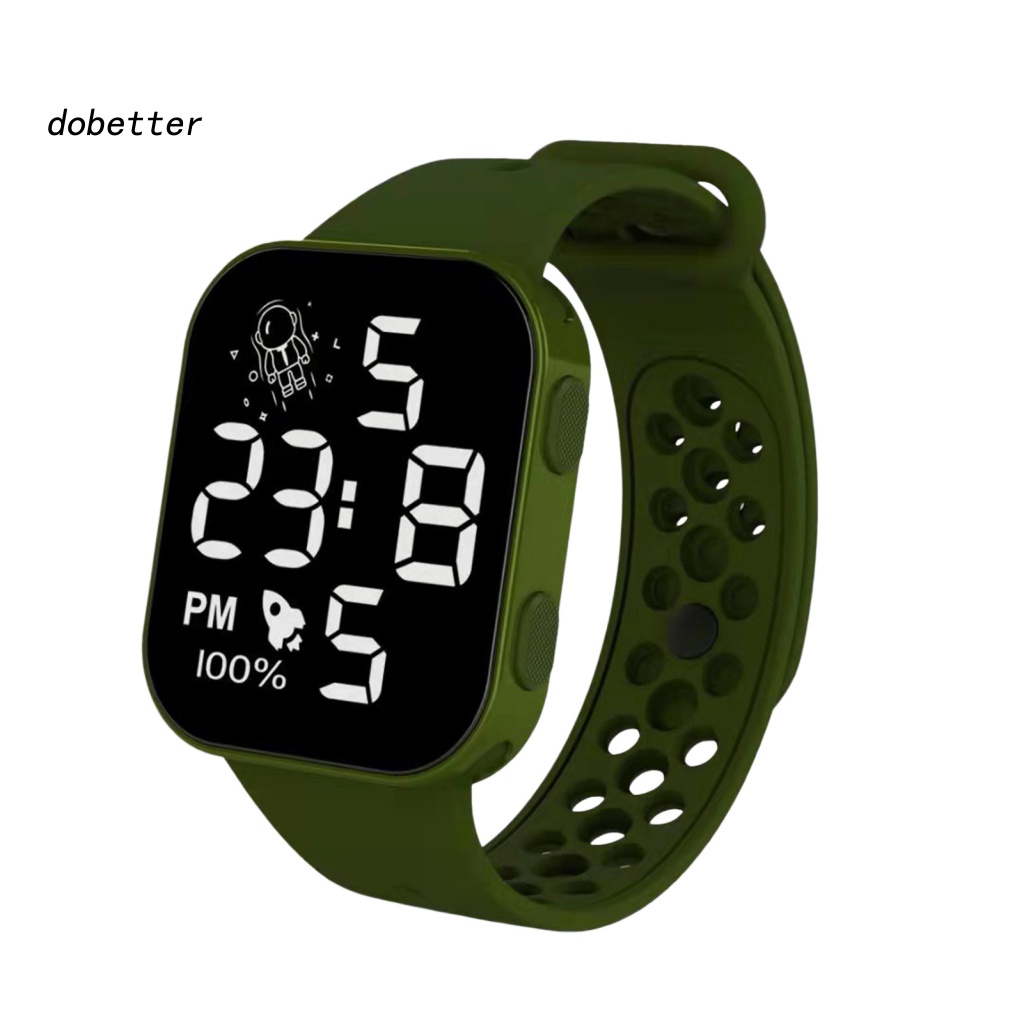 Đồng Hồ Đeo Tay Điện Tử Chống Nước P1 Màn Hình LED Vuông Điều Khiển Cảm Ứng