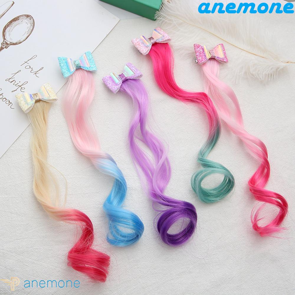 Tóc Giả Thắt Nơ Nhiều Màu Dễ Thương Dành Cho Bé Gái