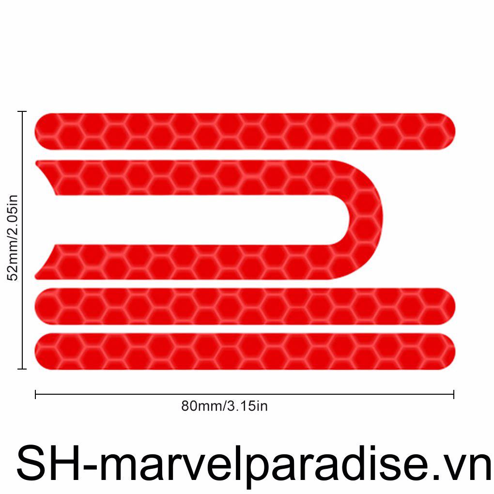 [Bản Đồ] Gói 44 Miếng Dán Phản Quang Hình Chữ U Tự Dính An Toàn Lắp Đặt Cho Xe Đạp