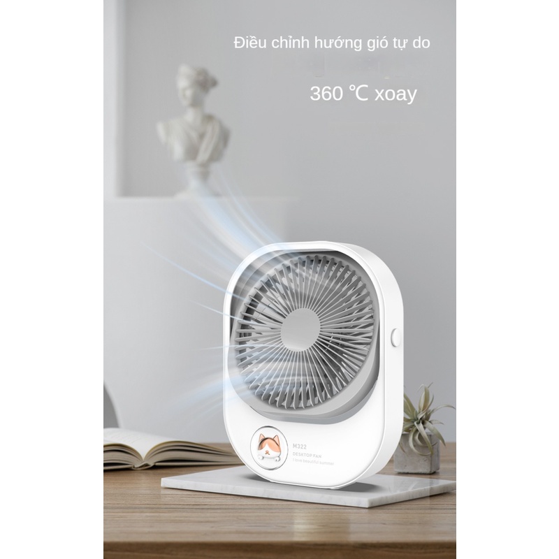 🔥Bán nóng🔥Quạt mini tích điện gấu dâu minnie bàn làm việc máy quạt mini