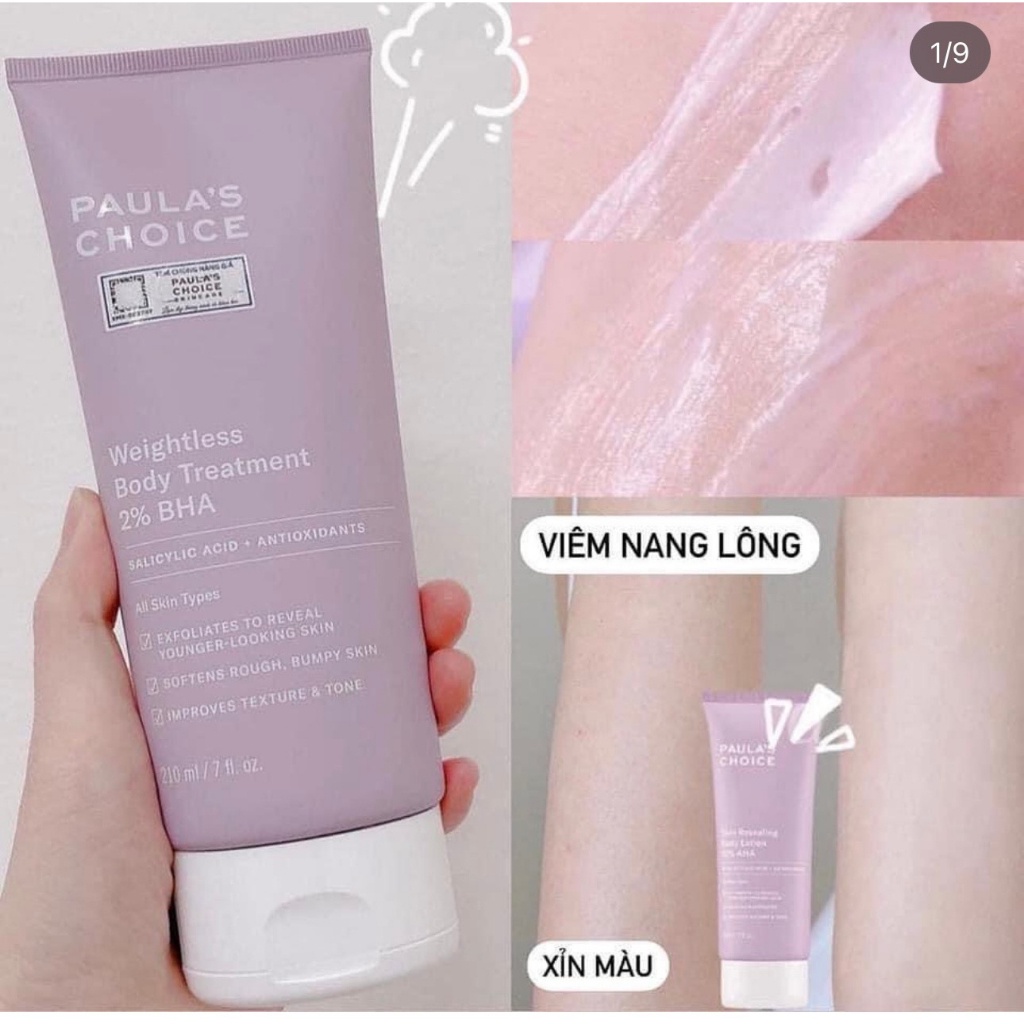 Dưỡng Thể Giảm Mụn Lưng, Giảm Viêm Nang Lông Paula's Choice Body Treatment 2% BHA