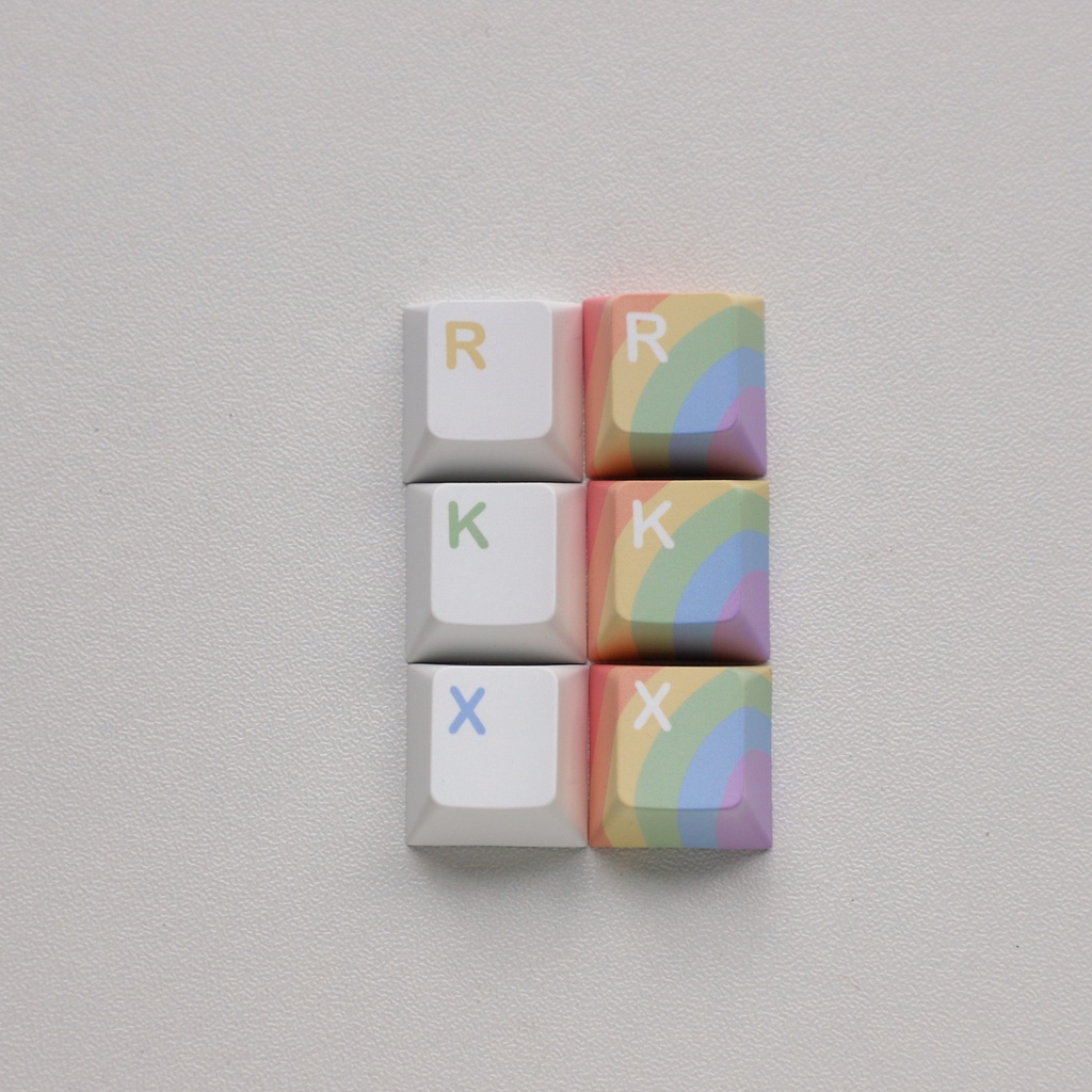 Bộ keycap MG Rainbow 160 nút in dyesub màu cầu vồng chất lượng cao dày 1.5mm - Kicap