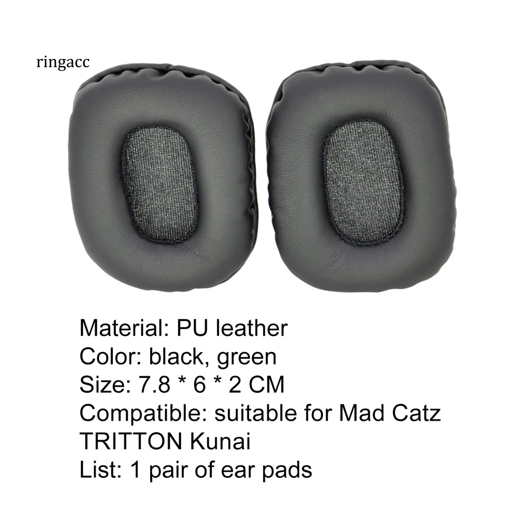 1 Cặp Đệm Tai Nghe RGA Mềm Chống Bụi Thay Thế Cho MADCATZ TRITTON Kunai