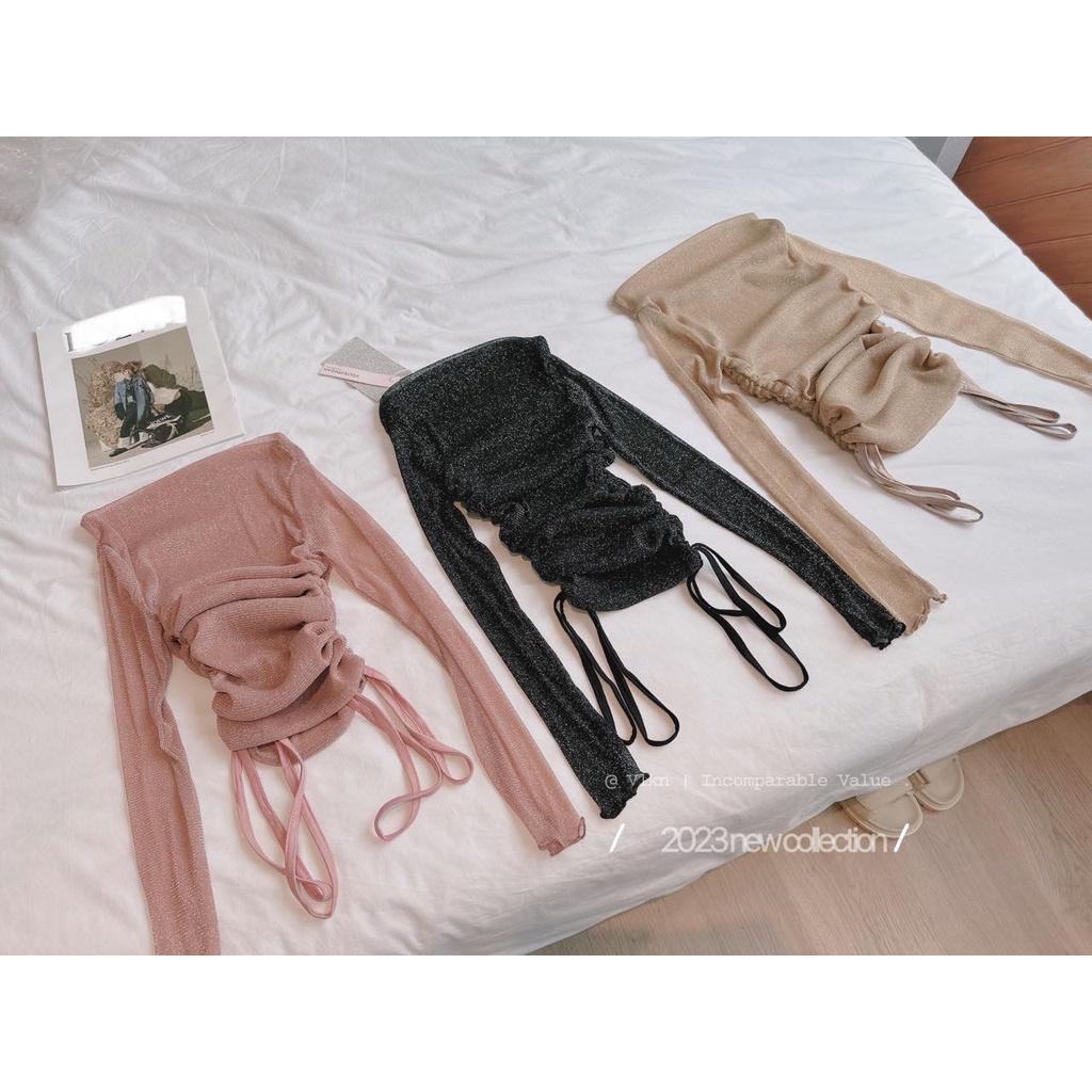 Set áo nhũ dây chéo