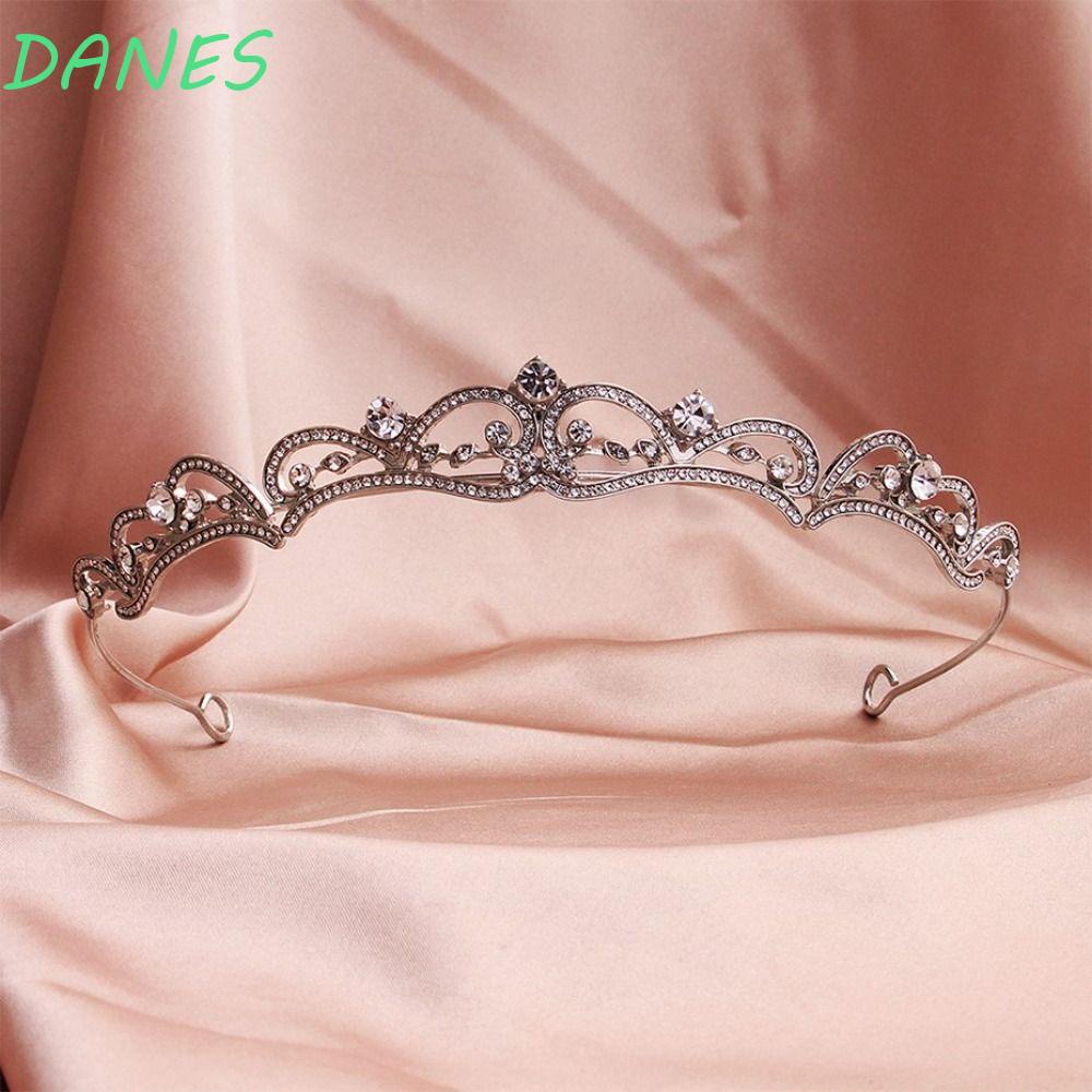 Quà Tặng Vương Miện Baroque Công Chúa Dannie|Băng Đô Cài Tóc Đính Đá Lấp Lánh Thời Trang Cho Nữ|Ngọc Lục Bảo