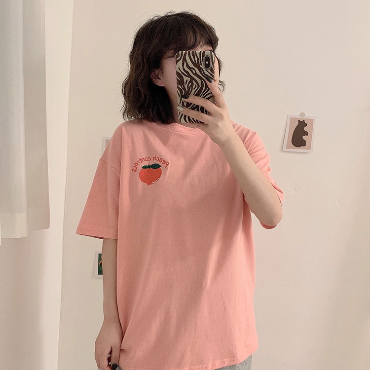 Áo Thun Nữ Tay Ngắn Dáng Rộng Phong Cách Hàn Quốc