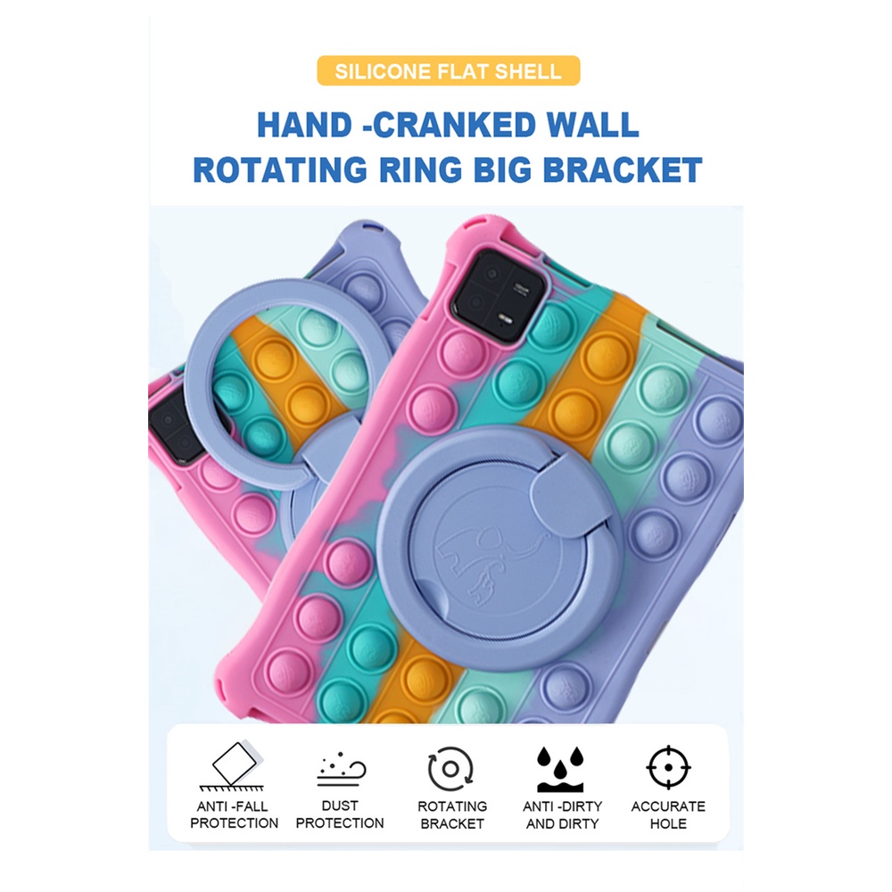 Ốp Máy Tính Bảng Silicon Mềm Có Giá Đỡ Xoay Được Cho Xiaomi Pad 6 2023 Mi Pad 6 Pro Mi Pad 5 Pro 11 inch Redmi Pad 10.61