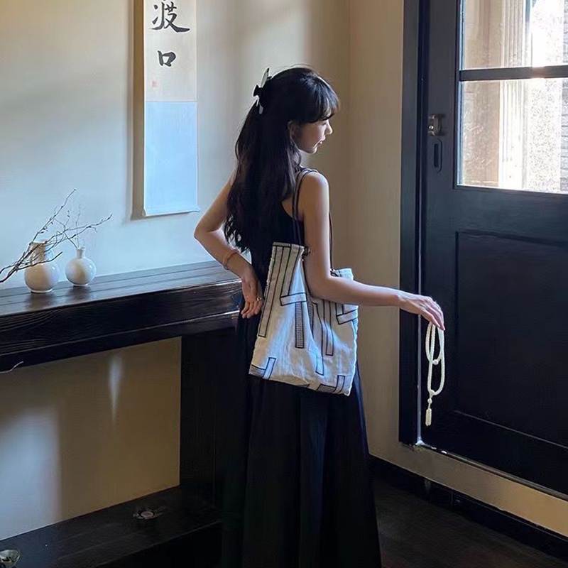 Túi Xách Bằng Vải canvas Và Da Bò satin Phong Cách Trung Hoa Dành Cho Nữ