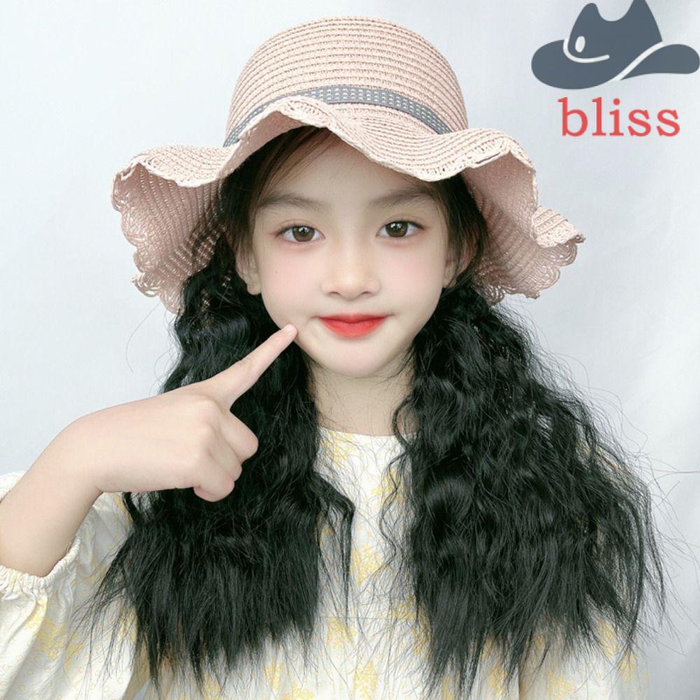 Mũ Tai Bèo Gắn Tóc Giả Bồng Bềnh Tự Nhiên Thoáng Khí Dành Cho Trẻ Em