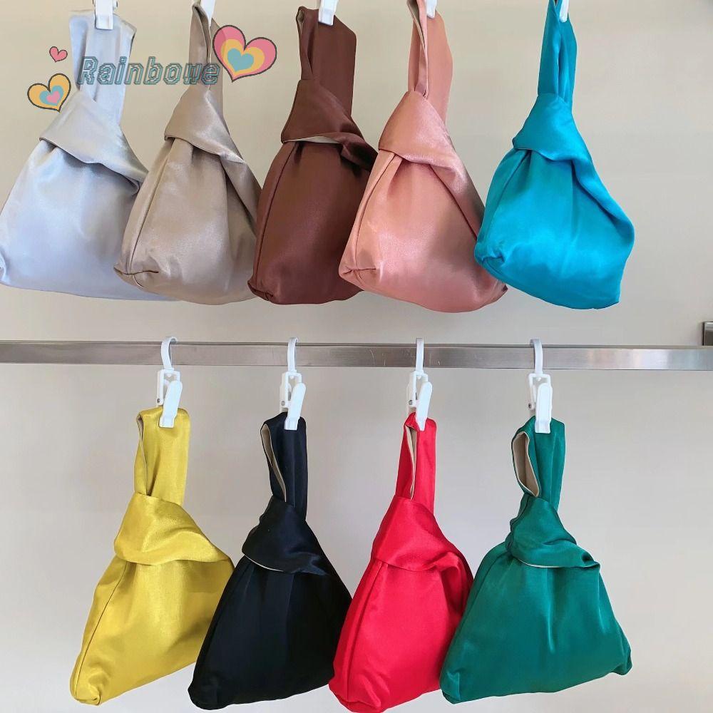 Túi Xách Tay Thắt Nút Màu Cầu Vồng Thủ Công Dành Cho Nữ