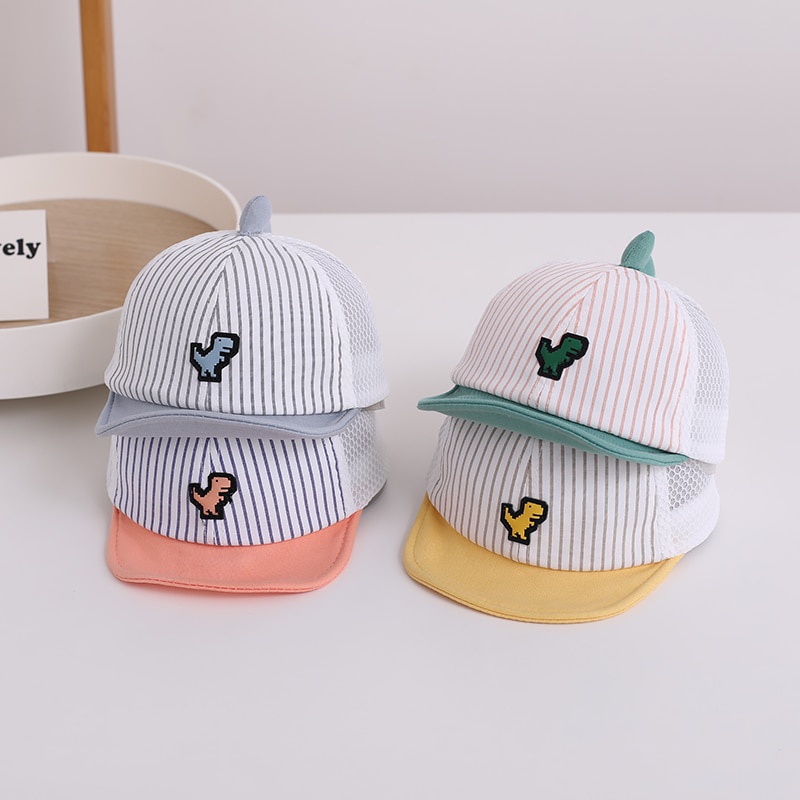 Mũ Lưỡi Trai Chống Nắng Phối Lưới In Họa Tiết Động Vật Dễ Thương Thời Trang Mùa Hè Cho Bé