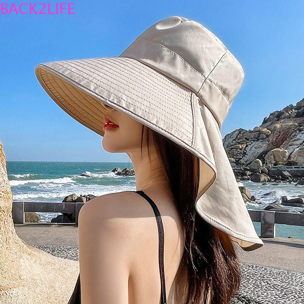 Nón Tai Bèo Che Nắng Thoáng Khí Chống Tia UV Có Nắp Đậy Cổ Kiểu Hàn Quốc Cho Nữ 2Lilife
