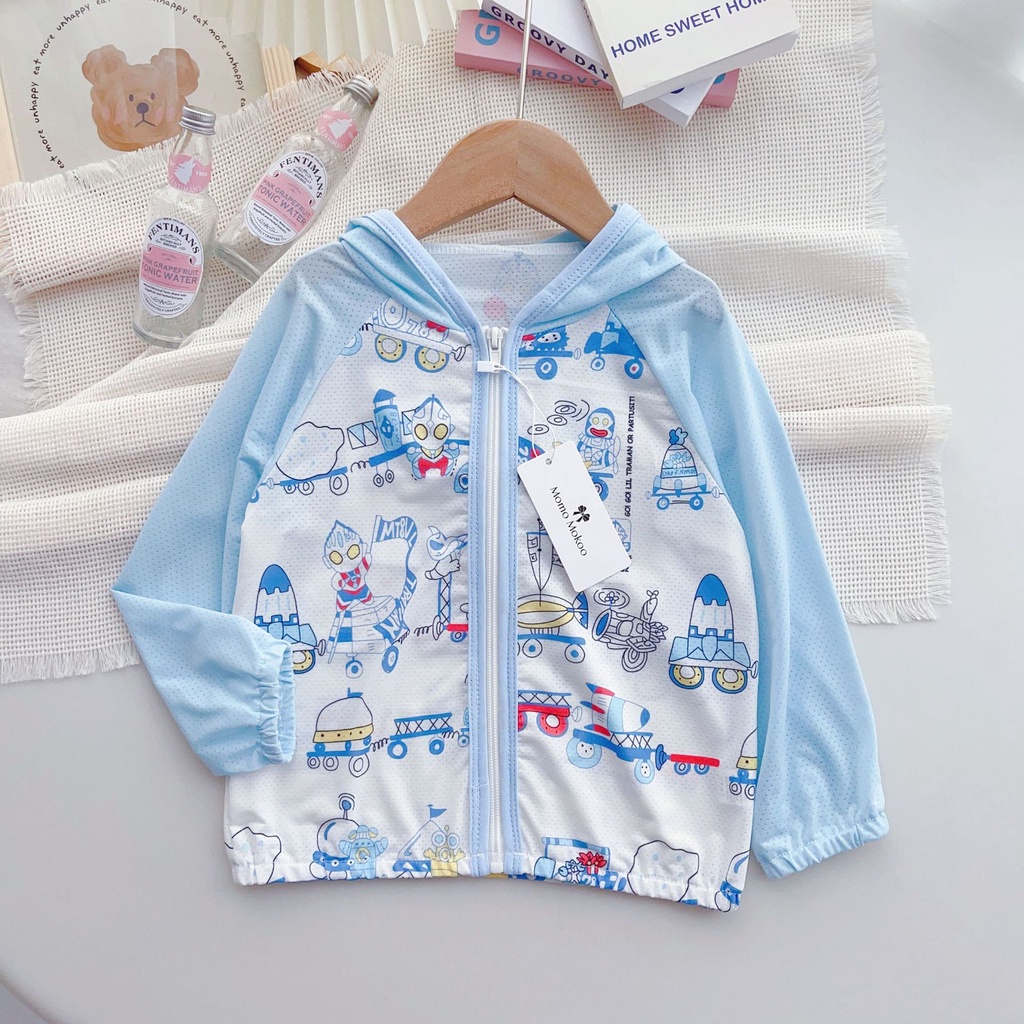 Luckycandy Áo Khoác Chống Nắng Tay Dài In Họa Tiết Hoạt Hình Thời Trang Mùa Hè Cho Bé Trai Và Gái