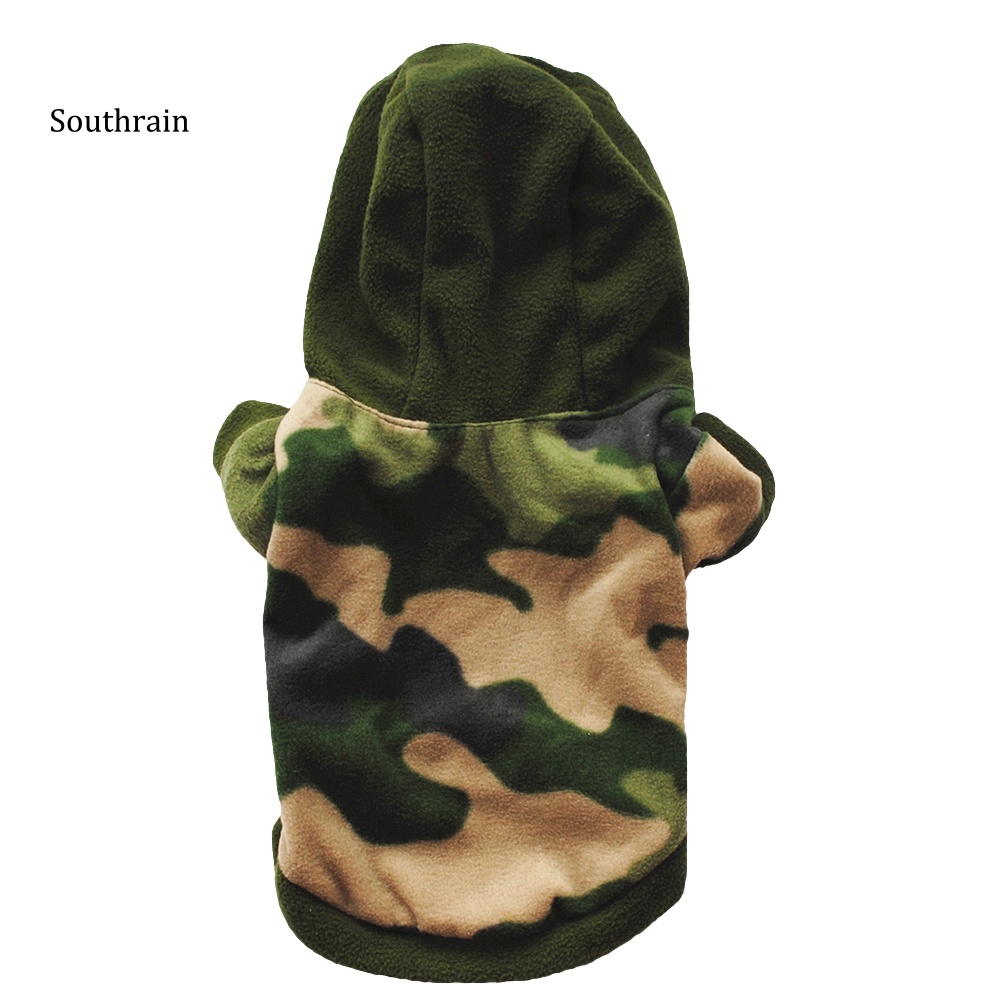 Áo Hoodie Họa Tiết Rằn Ri Giữ Ấm Cho Thú Cưng