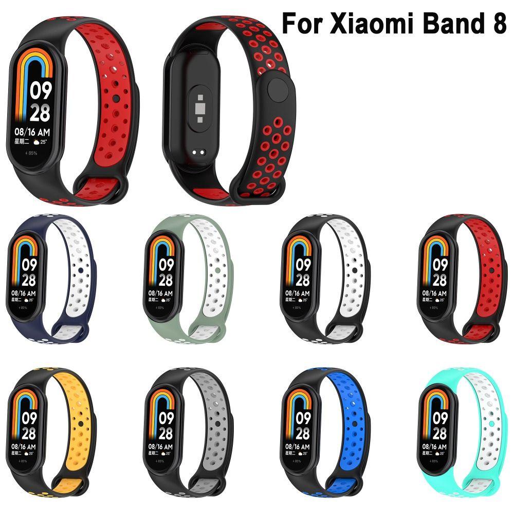 Dây Đeo Thay Thế Chất Liệu Silicon Màu Trơn Cho Xiaomi Band 8