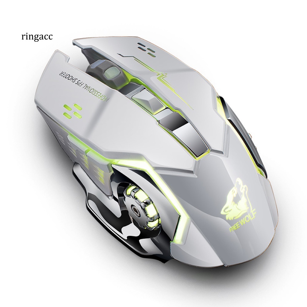 Rga Chuột Không Dây Chơi Game Có Đèn Led Có Thể Sạc Lại Tiện Dụng