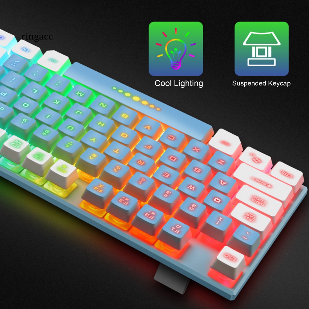 Bàn Phím Cơ RGA Chống Trượt Chống Thấm Nước Có Đèn Led Nhiều Màu Độc Đáo
