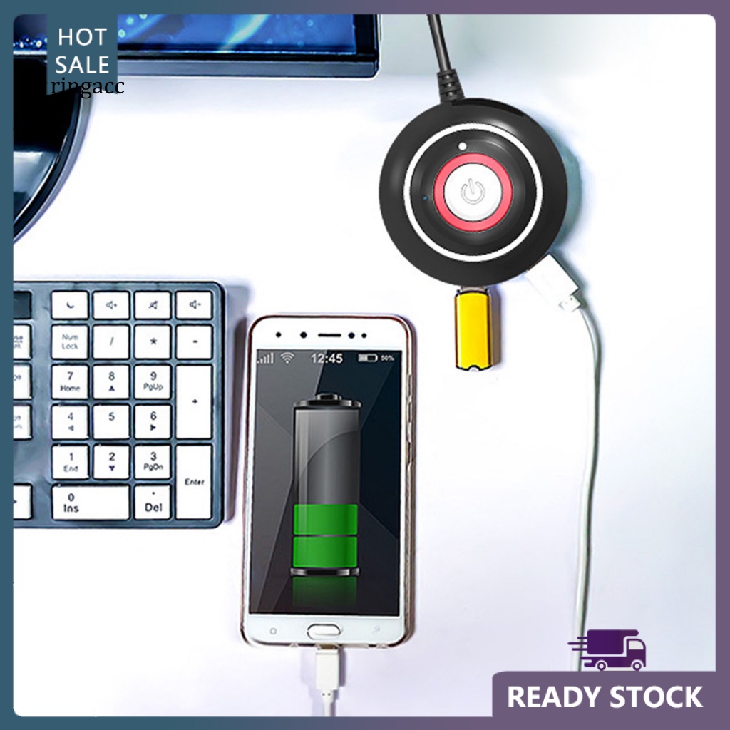 Rga Công Tắc Để Bàn Giao Diện USB Kép Đa Năng Nút Lớn Chống Trộm Với Dây Mở Rộng Nút Nguồn Máy Tính Để Bàn Cho Nhà