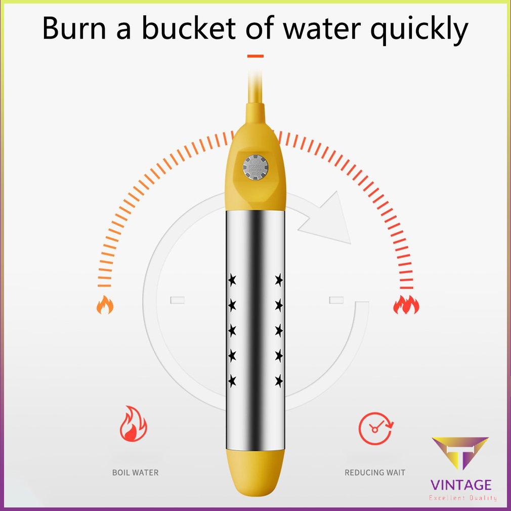 2500W 1.5 Mét Dây Thép Không Gỉ Ngâm Máy Làm Nóng Thanh Tự Động Tắt Nguồn Nước Nồi Hơi Công Cụ