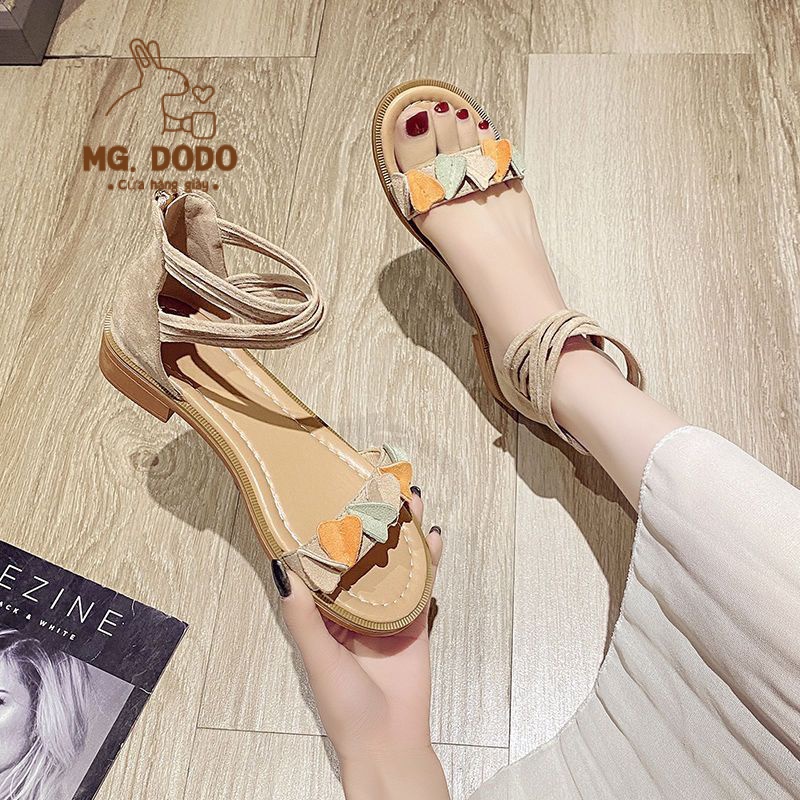 Giày Sandal Đế Phẳng Phong Cách La Mã Thời Trang Mùa Hè 2023 Mới Cho Nữ