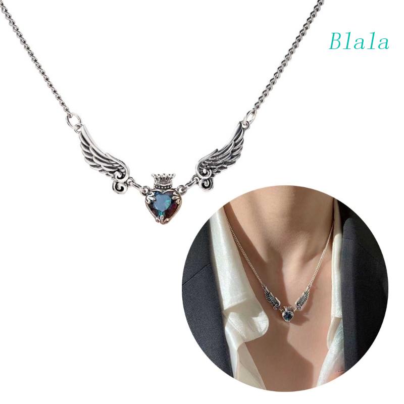 Vòng cổ Choker Dài Mặt Hình Trái Tim / Vương Miện / Đôi Cánh Thiên Thần Thời Trang Cho Nam Và Nữ